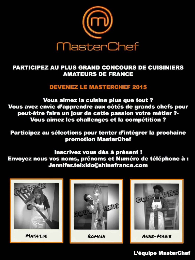 Casting Master Chef 2015