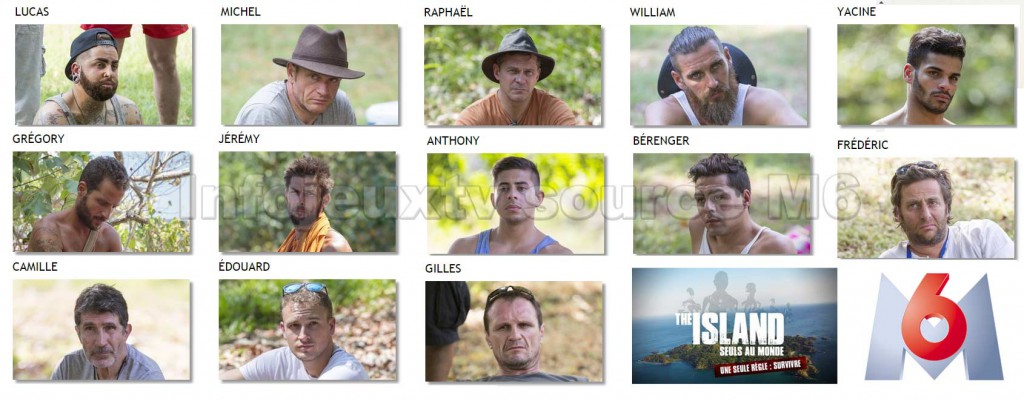 Les 13 candidats de The Island Seuls au monde (Source M6)