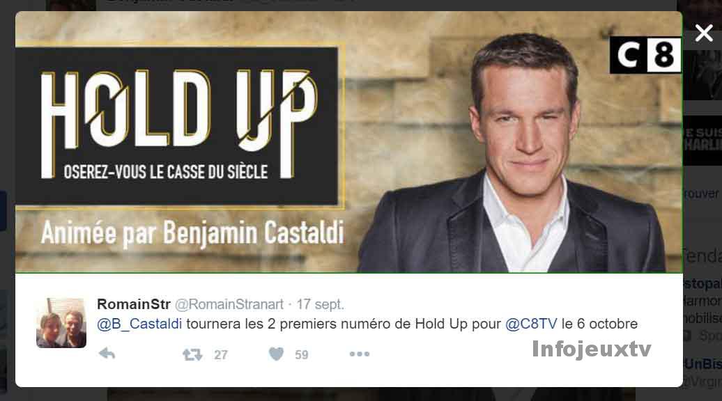 Hold up' le nouveau jeu de Benjamin Castaldi arrive sur C8