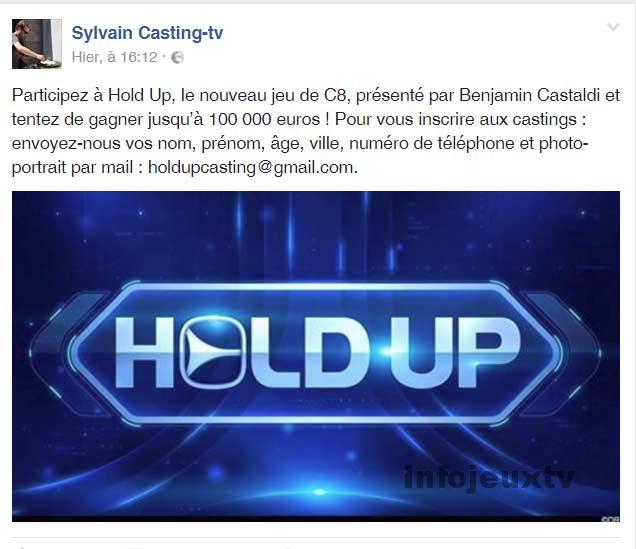 Première diffusion de 'Hold-Up' le nouveau jeu de Benjamin